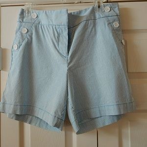 Loft Seersucker Sailor Shorts